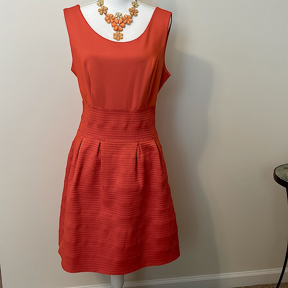 🤑SOLD🤑 BEAUTIFUL ORANGE NY & CO DRESS WITH FREE JEWELRY INCLUDED